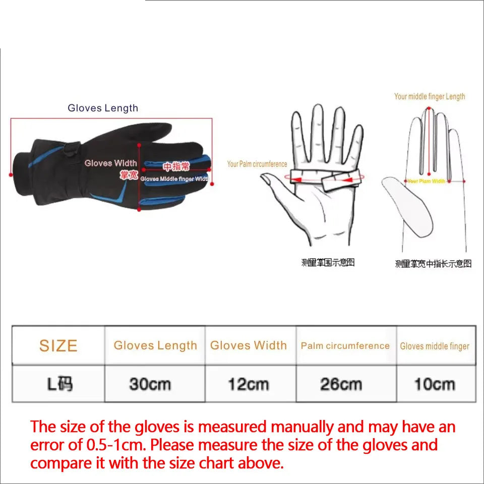 Wasserdichte Winterhandschuhe mit Fleece, Touchscreen, rutschfest unisex
