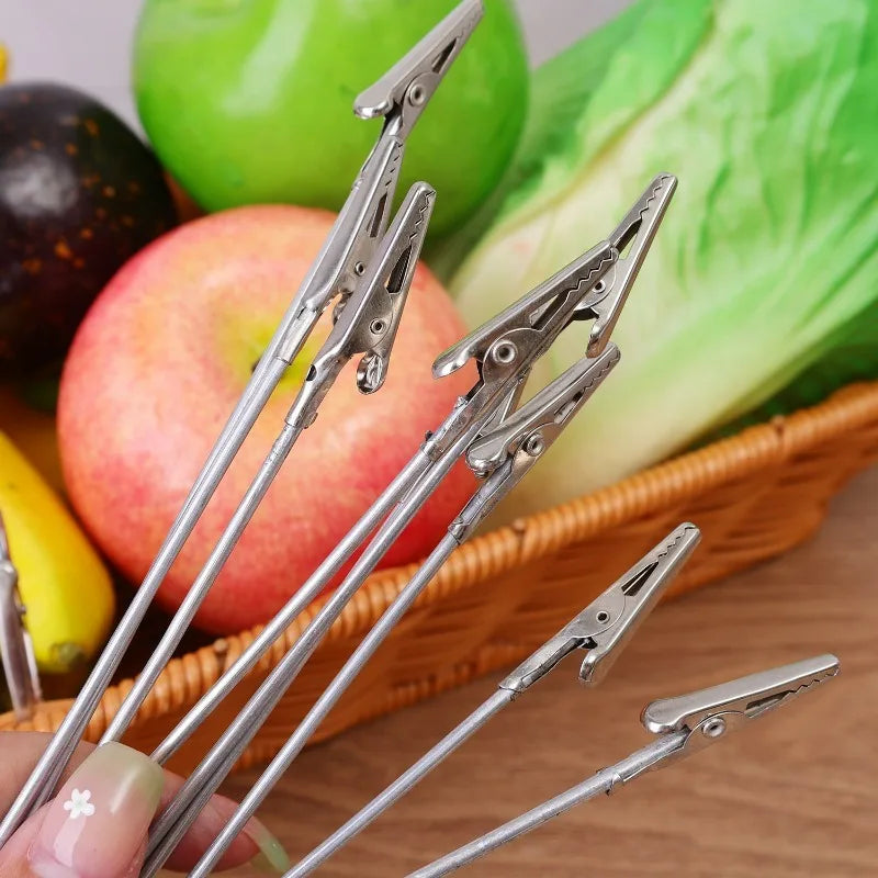 50 Stück Doppelköpfige Flexible Metall Clips Edelstahl Krokodil Clips