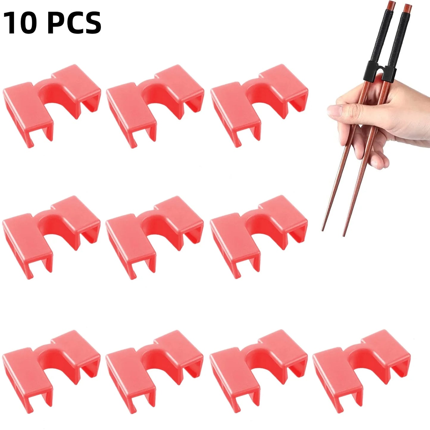 8-10PCS Japanische Essstäbchen Trainer mit Scharnier und Stecker
