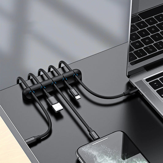 Silikon Kabelhalter Clips für Kabelmanagement am Schreibtisch und Auto