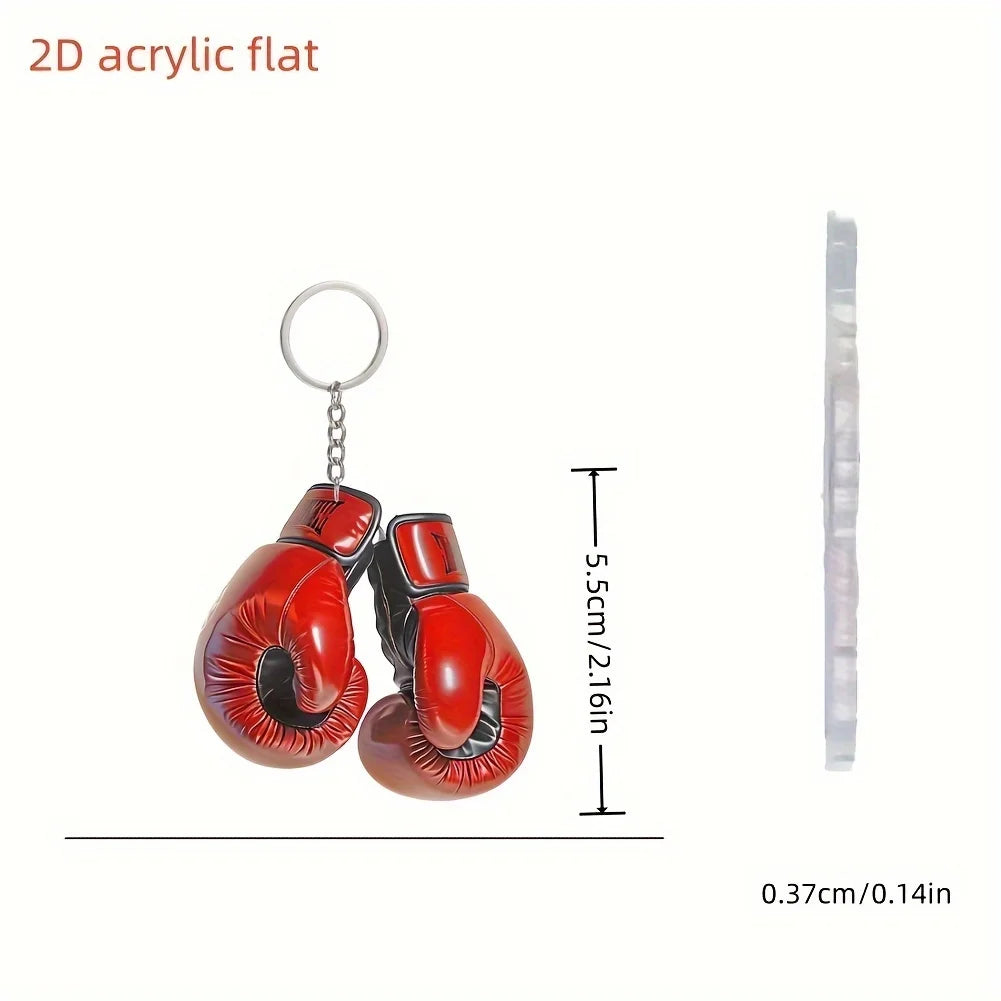 Boxhandschuh Schlüsselanhänger aus Acryl Kreativer Rucksack-Anhänger Herren
