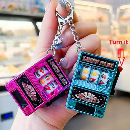 Lustiger Mini Slot Maschine Schlüsselanhänger für Spiele-Liebhaber