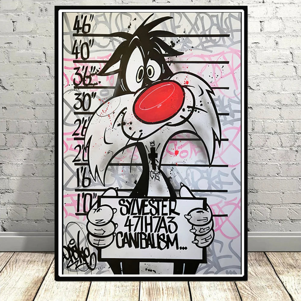 Disney Cartoon Leinwand Poster Mickey Mouse Donald Duck Wandbild