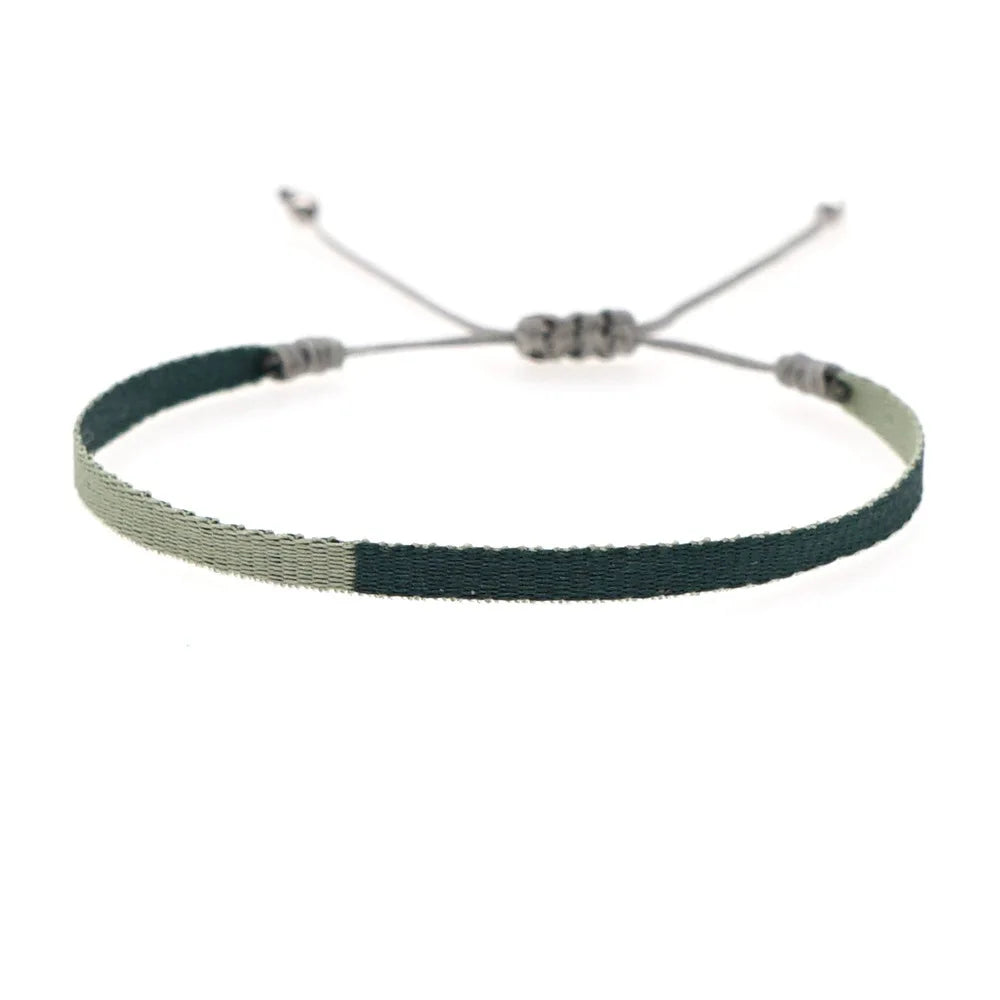 Unisex Geflochtenes Baumwoll Armband Handgewebt Freundschaftsschmuck