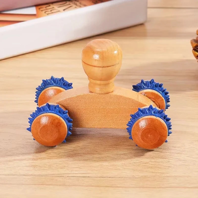 Holz Massageroller für Muskelentspannung – Nacken, Rücken, Beine - Körper