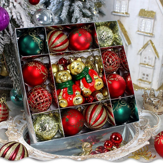 44-teiliges festliches Weihnachts Baum Dekorationsset