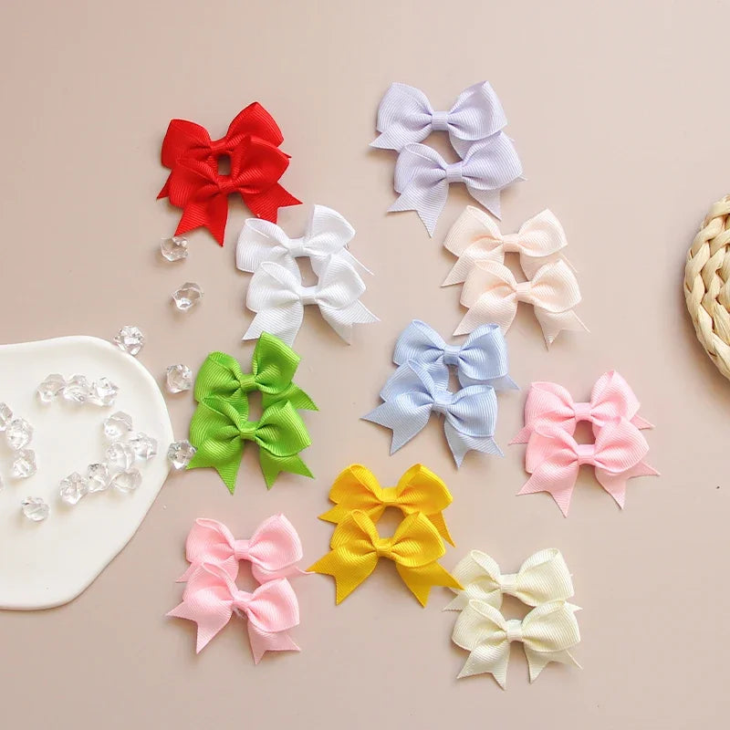 Bunte Haarspangen für Mädchen - Niedliche Schleifen aus Polyester