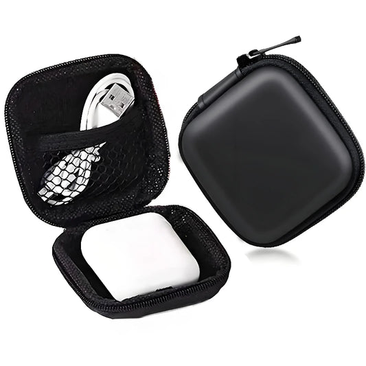 Kompakte Kopfhörer Tasche mit Reißverschluss – Schutzetui für Kabel - Zubehör