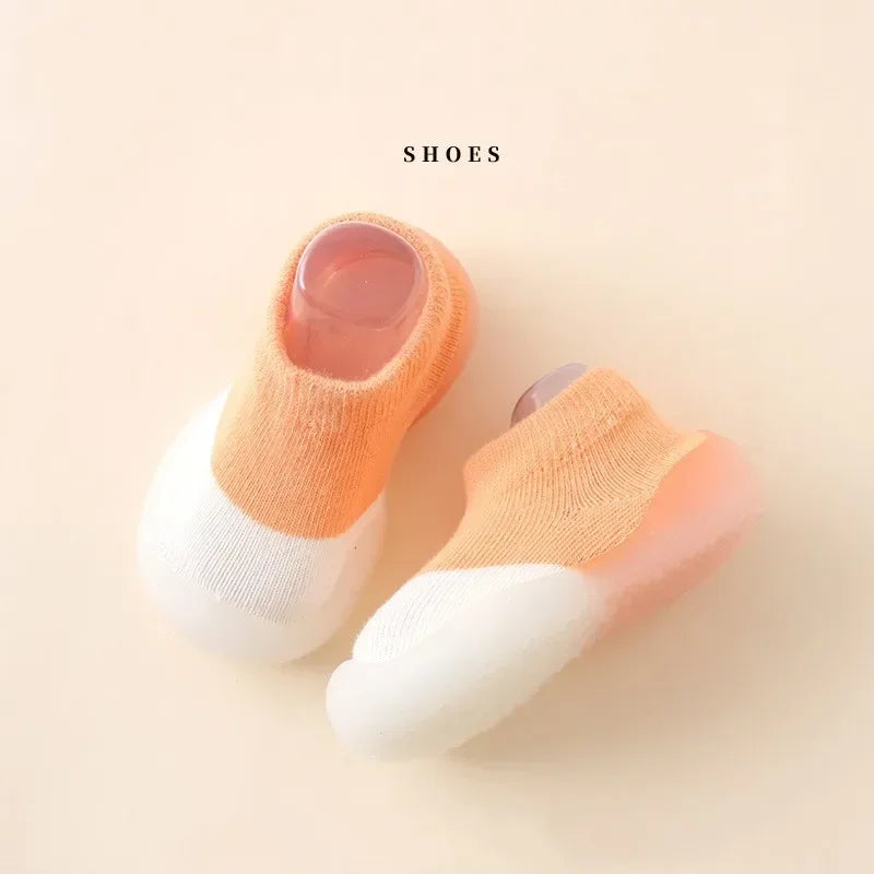 Baby Socken Schuhe mit Weicher Gummisohle für Erste Schritte Unisex