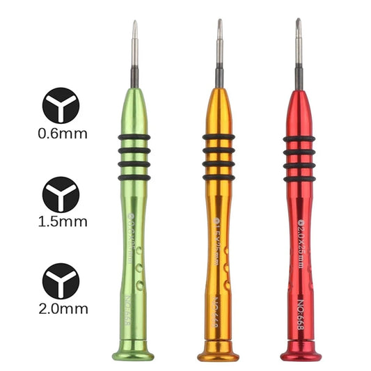 3-teiliges Triwing Schraubendreherset 0,6 1,5 2,0 mm für Elektronik Reparatur