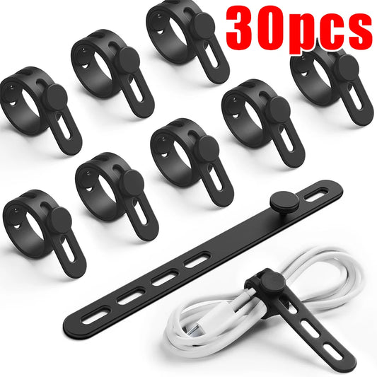 Elastische Silikon Kabelbinder verstellbar 80/140mm Kabel Organizer