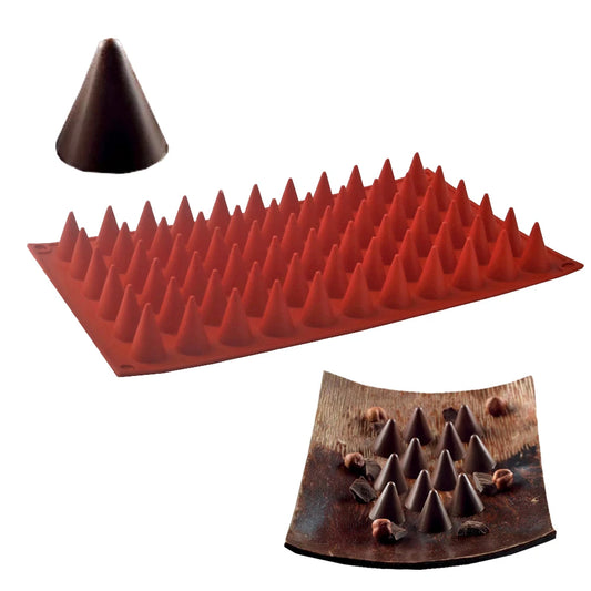 66-Zellen Silikon Schokoladenform für Kuchen und Süßigkeiten Backen
