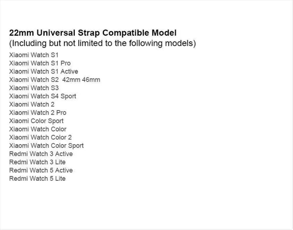 22 mm Lederarmband mit Magnetschnalle für Xiaomi Redmi Watch