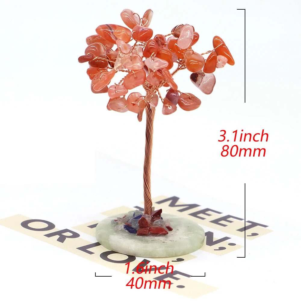 Kristall Achat Geldbaum für Feng Shui und positive Energie im Zuhause