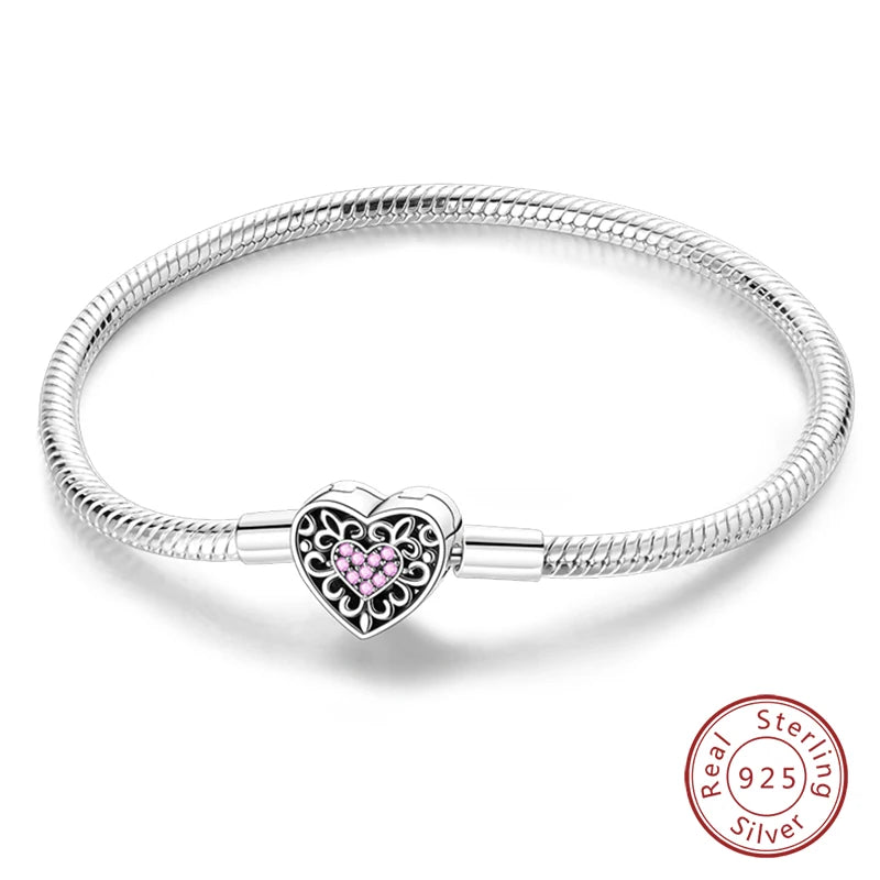 Armband Silber 925 mit Stern Mond Sonne und Grünem Zirkon Charm