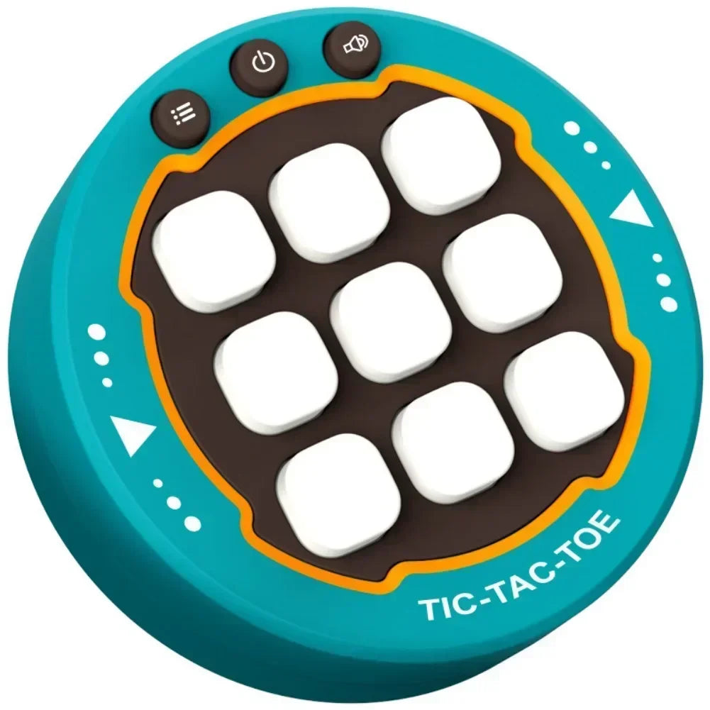 Multifunktionales Tic-Tac-Toe - Schachspiel – Tragbares Lernspiel aus ABS, 9x9 cm