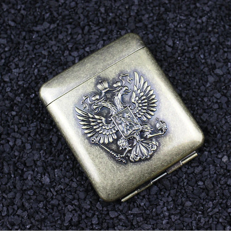 Metall Zigarettenetui mit Adler Muster für 20 Zigaretten