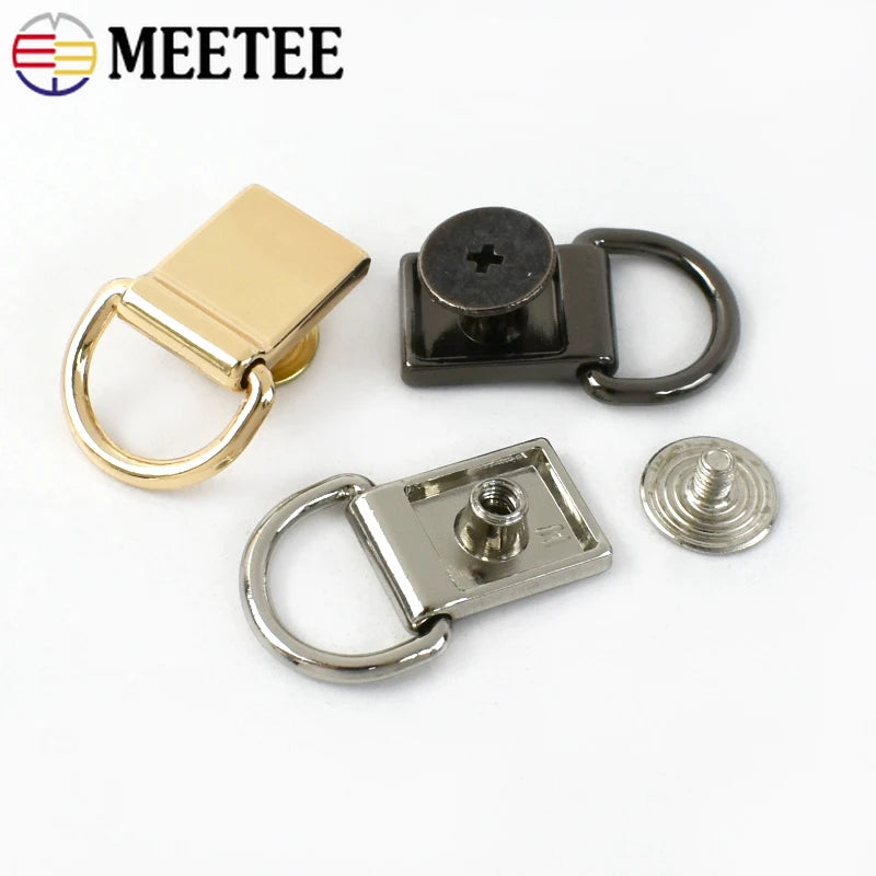 Metall D-Ring Schnallen Set mit Schrauben für Taschen Gurte DIY 4/10/20 Stück