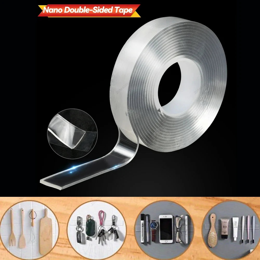 Doppelseitiges transparentes Nano Klebeband für Haushalt und Küche