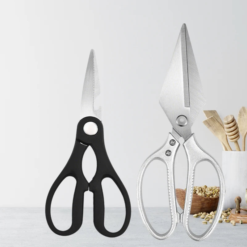 Ultrascharfe Edelstahl Küchenschere Mehrzweck für Geflügel, Fleisch, Knochen