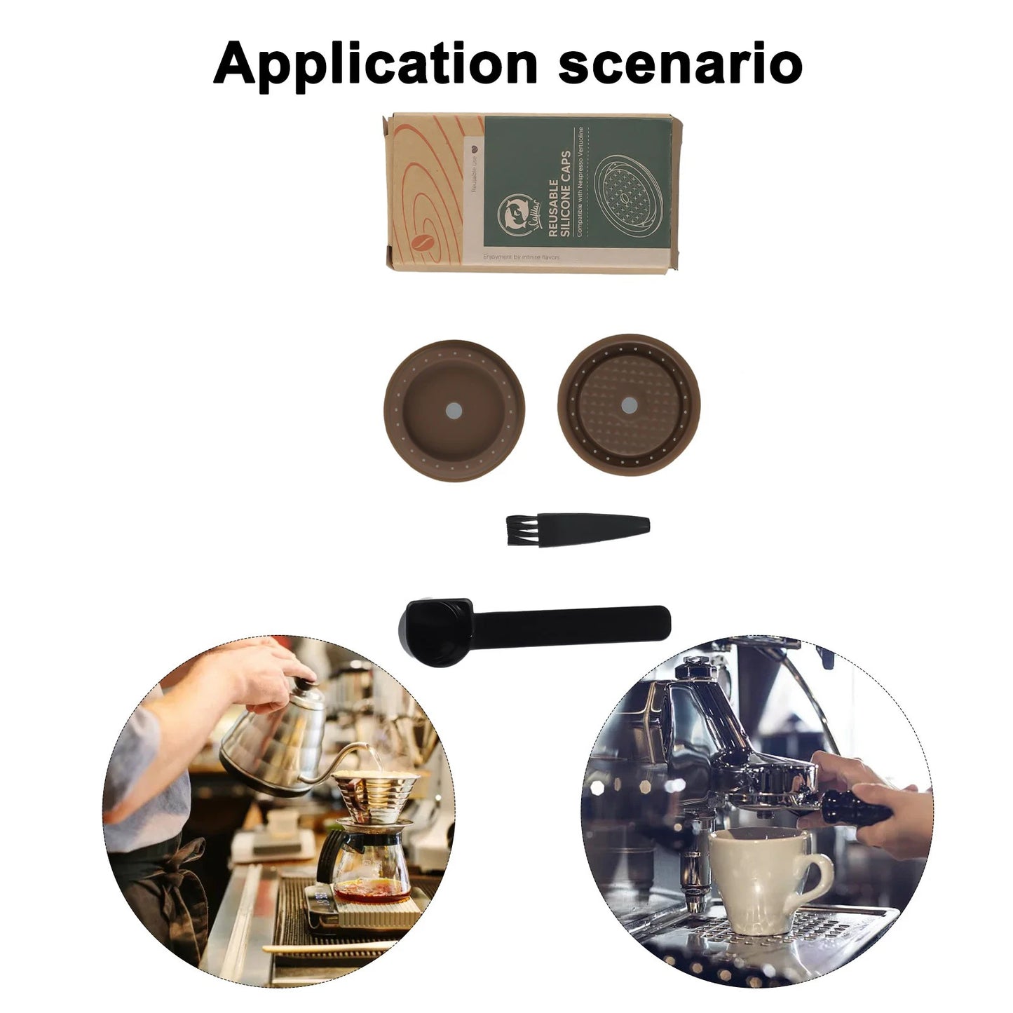 Wiederverwendbare Vertuo Silikon Kappendeckel für Nespresso Kapseln