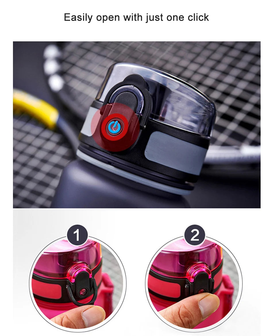 Tragbare UZSPACE Tritan Wasserflasche BPA frei mit Riemen 350 bis 1000 ml