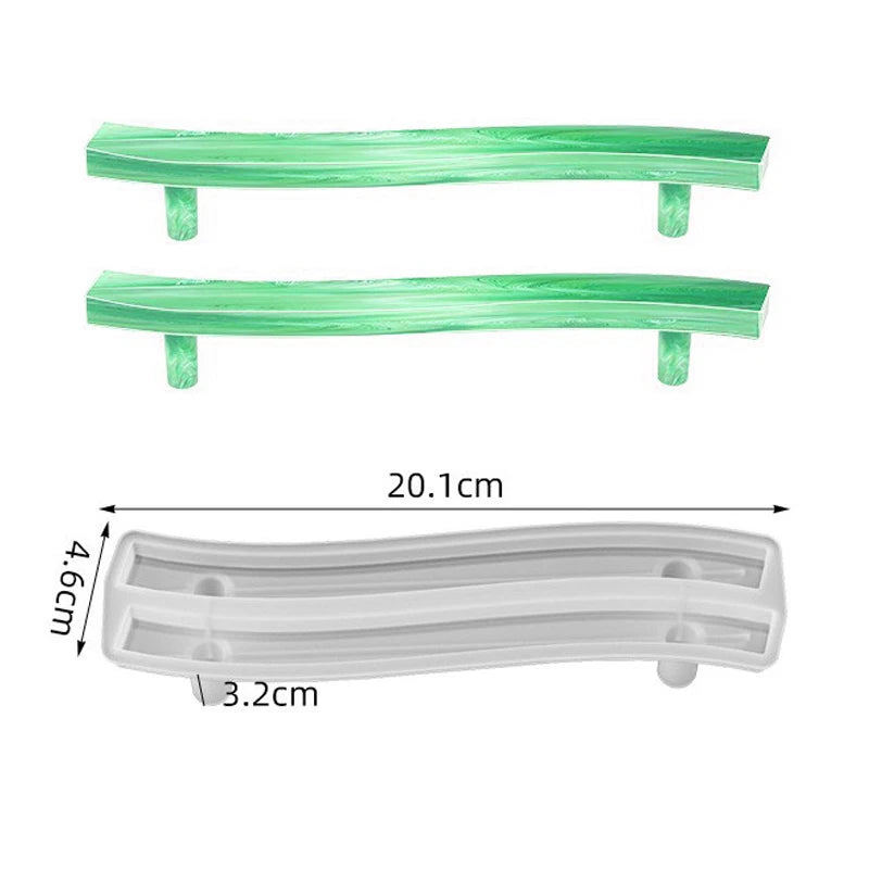 Große rechteckige Silikonform für Epoxidharz Tablett DIY Untersetzer