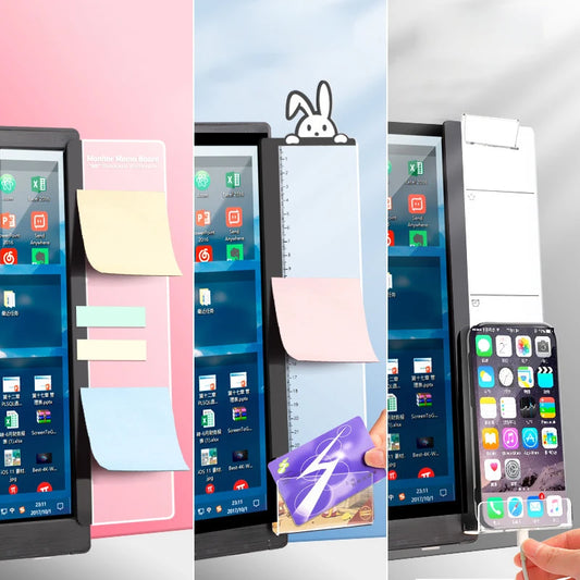 Acryl Memo Board für Monitore – transparente Notiz-Halter fürs Büro & Schreibtisch