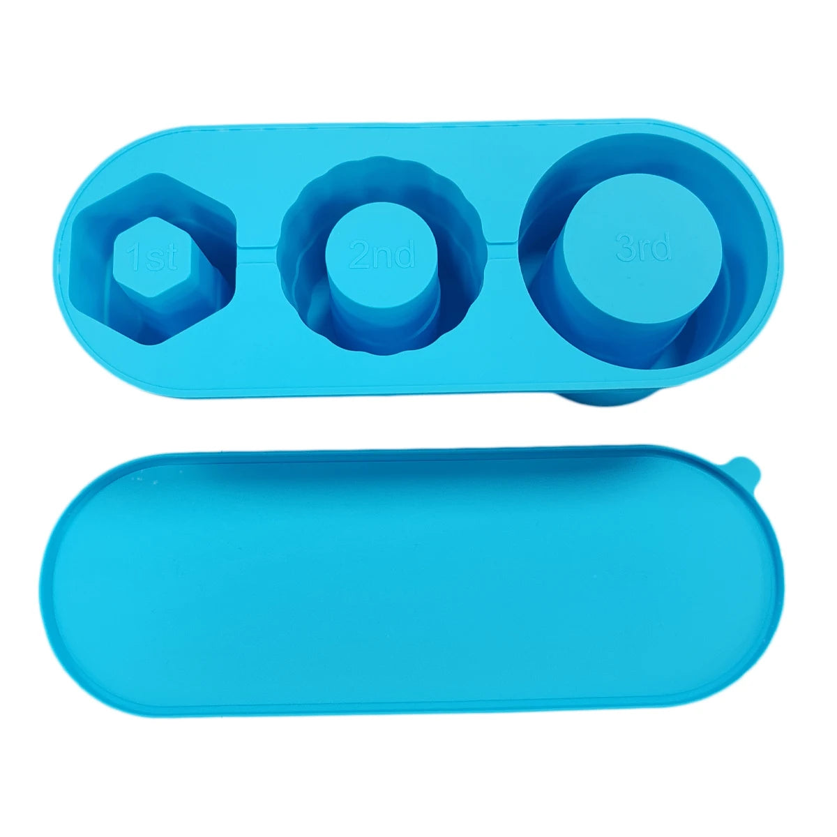 Zylinder Eiswürfelform aus Silikon zusammenklappbar mit 3 Gittern