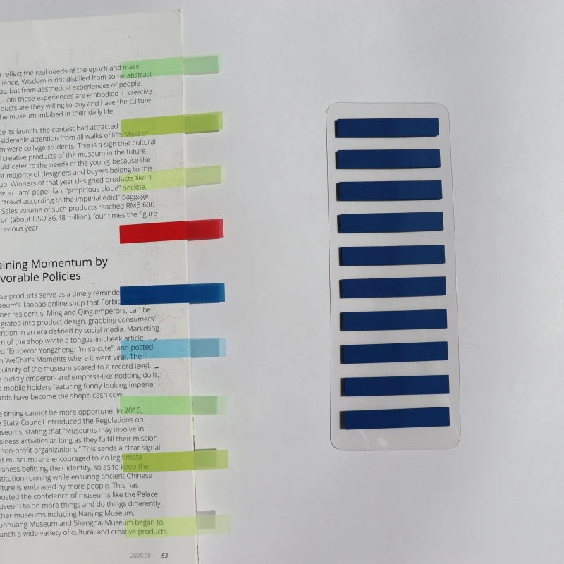 200 selbstklebende farbige Index-Tabs Haftnotizen für Büro und Schule