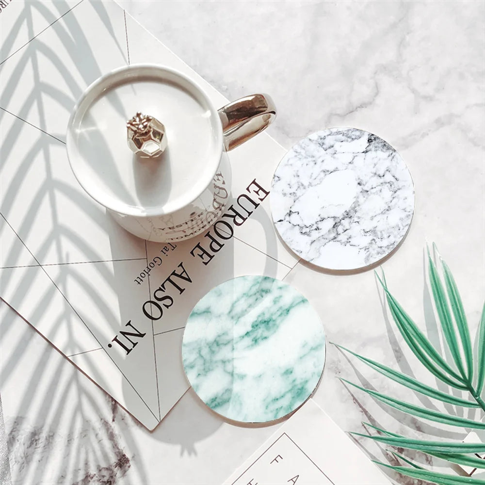 Marmor Optik Untersetzer aus Keramik und Kork für optimalen Schutz