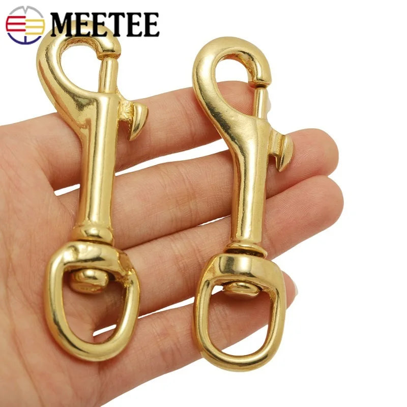 Massiver Messing Karabinerverschluss 10 30 mm drehbar für Taschen Gürtel
