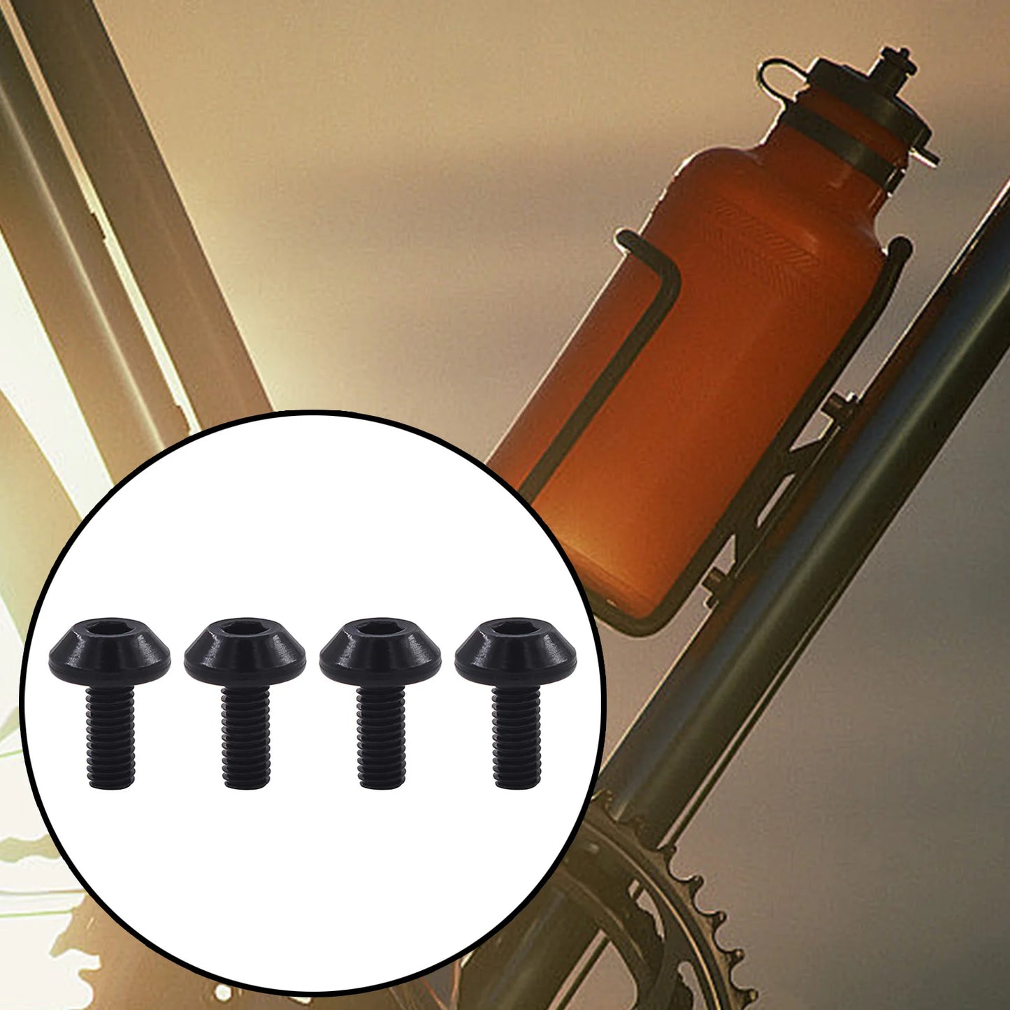 4er Set Aluminium M5 Schrauben für Fahrradflaschenhalter MTB Rennrad Zubehör