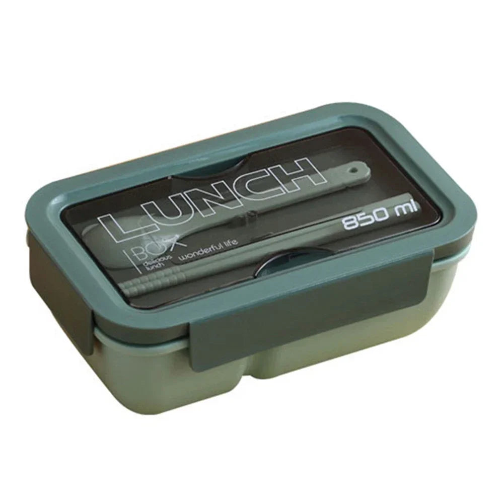 850ML Mikrowellen Lunchbox mit Besteck – Dichte Bento Box für Schule & Büro