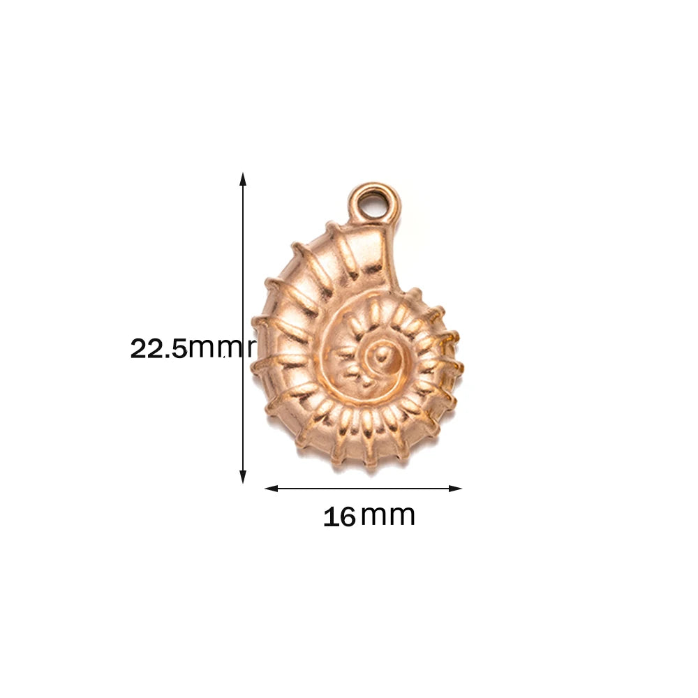 5er Set Edelstahl Charms Gold für Schmuckherstellung DIY Zubehör