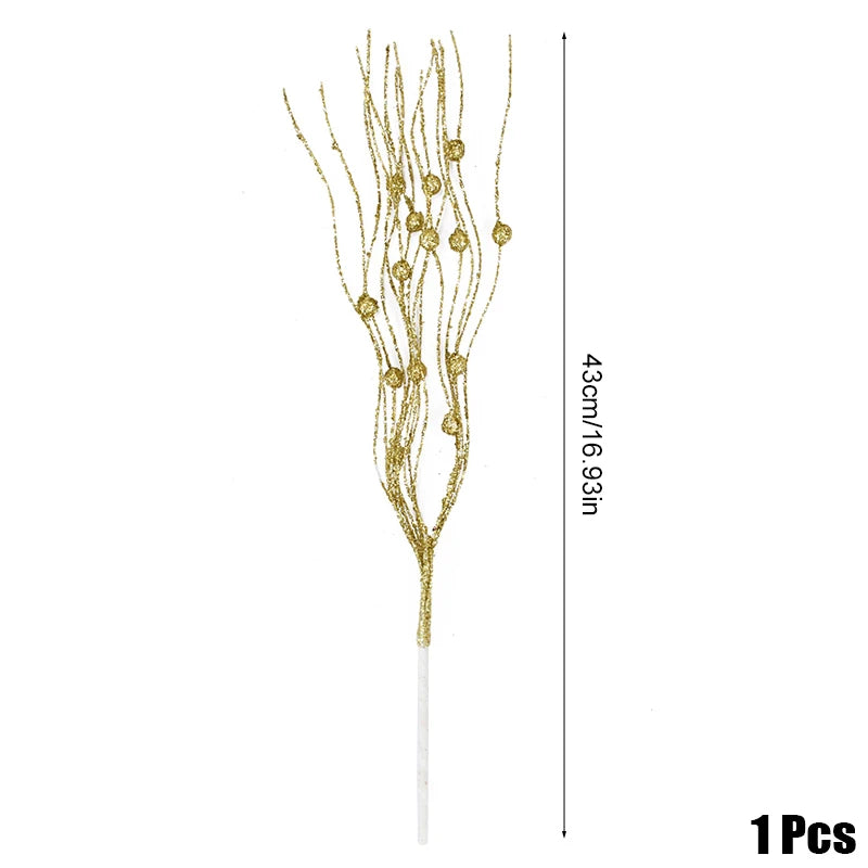 Glitzernde Künstliche Beeren Zweige für Weihnachts- und Neujahrsdeko