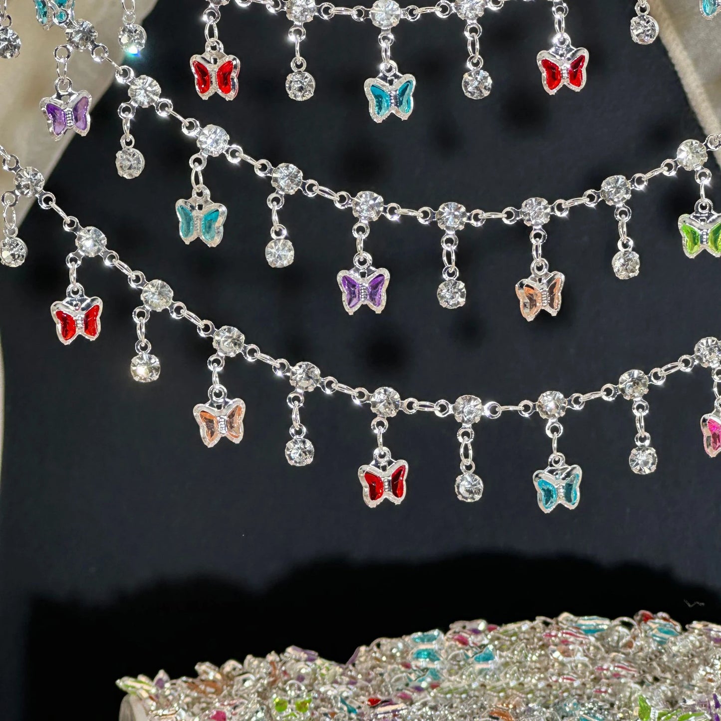 1 Meter Kupferkette mit Schmetterling Charms für DIY Schmuckherstellung