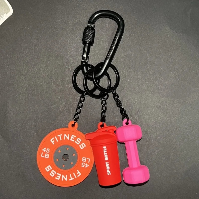 Sportlicher DIY Hantel Schlüsselanhänger Rucksack-Anhänger Geschenk Set