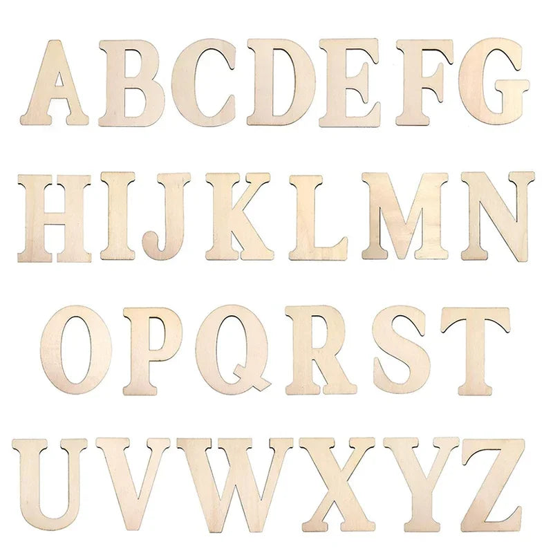 Kreatives 26-teiliges Holzbuchstaben-Set A-Z – perfekt zum Bemalen - Basteln