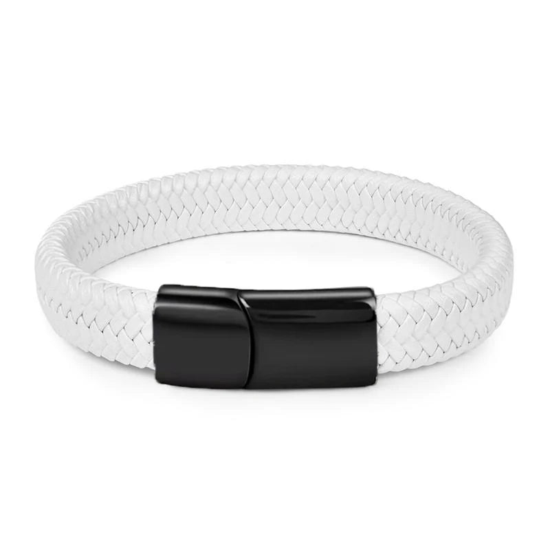 Modernes Herren Lederarmband mit Edelstahl Verschluss
