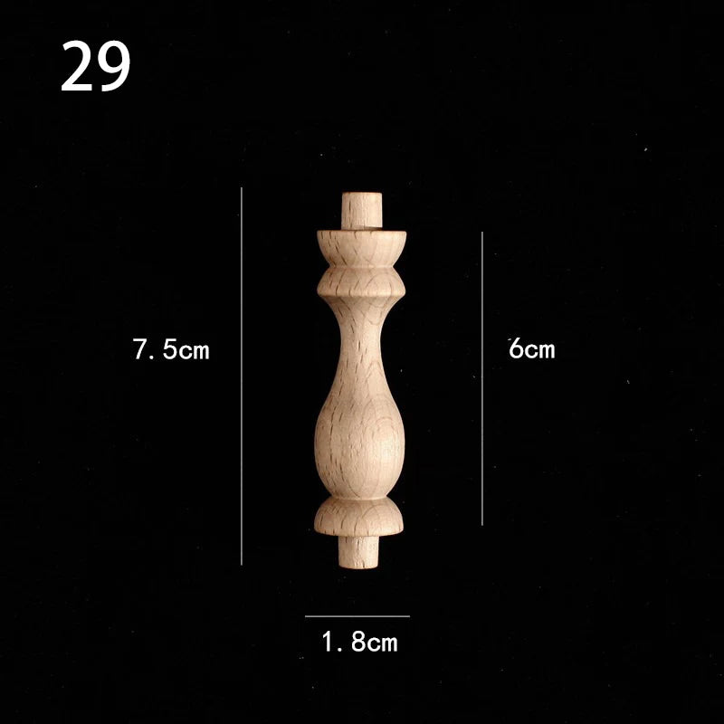 Holzapplikation Spindel Säule Dekoration für Möbel und Heim