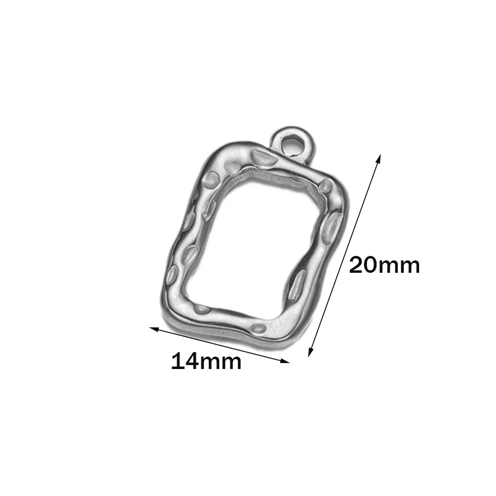 5er Set Edelstahl Charms Gold für Schmuckherstellung DIY Zubehör
