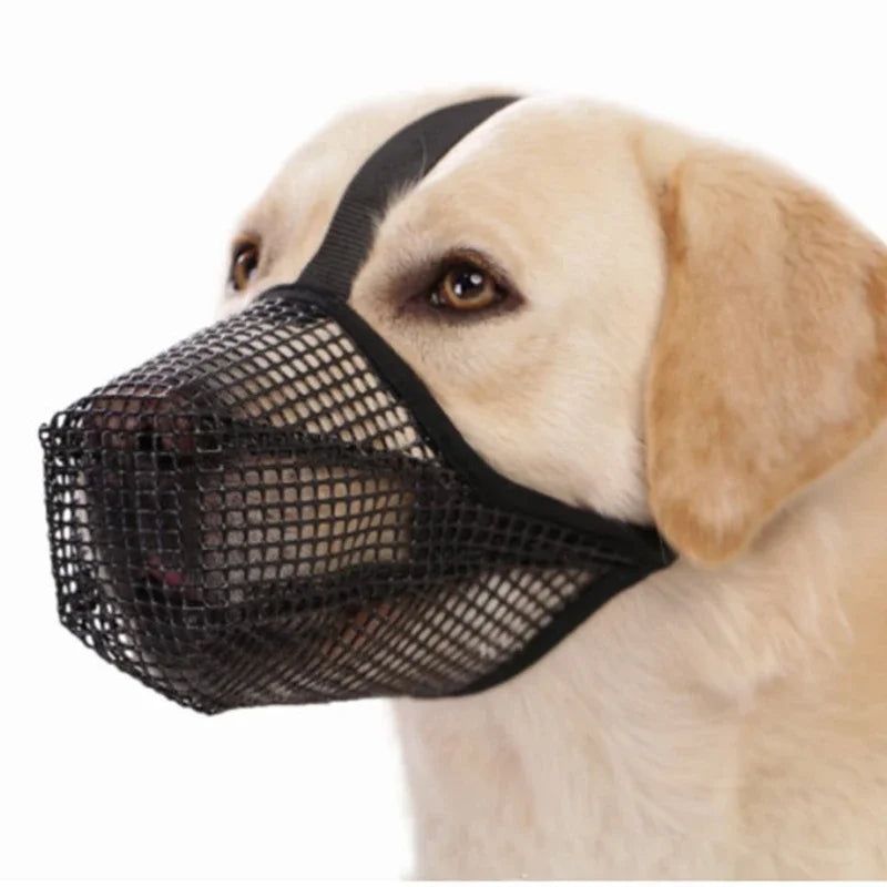 Atmungsaktive, verstellbare Hundemundabdeckung aus Nylon – Schutz vor Lecken - Beißen