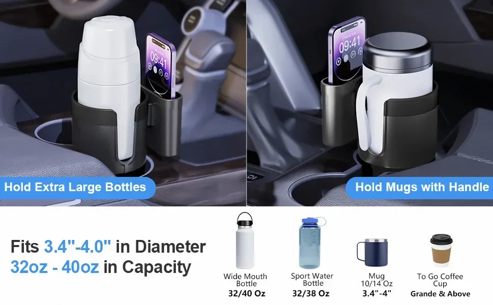 Großer verstellbarer Getränkehalter für das Auto