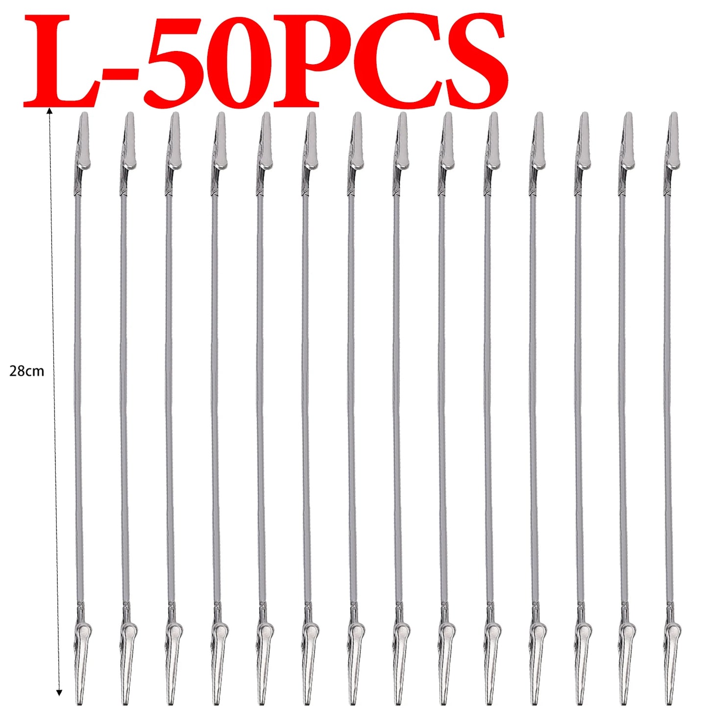 50 Stück Doppelköpfige Flexible Metall Clips Edelstahl Krokodil Clips