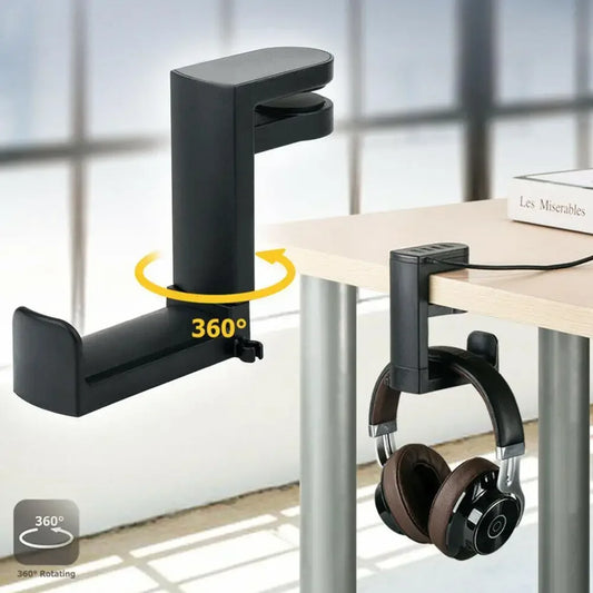 Verstellbarer 360° Headset Halter für Schreibtisch bis 40mm Dicke