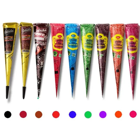 25g Mehrfarbiger Henna Kegel Tattoo Paste für temporäre Körperkunst