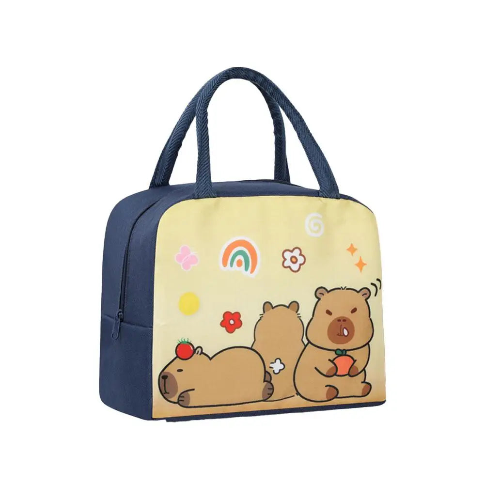 Isolierte Lunchtasche mit lustigem Cartoon Motiv fuer Kinder