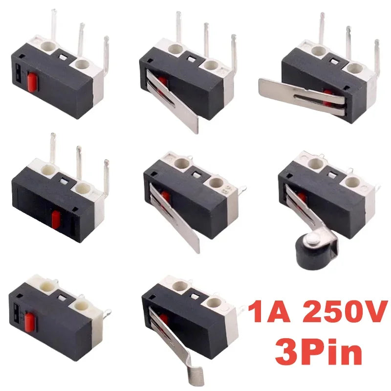 20er Set Mini Mikro Endschalter SPDT 1A 125V mit Hebel