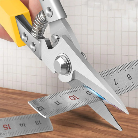 Schere aus Edelstahl mit verdickter Klinge für starkes Metallschneiden